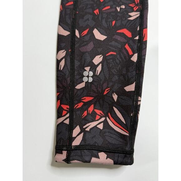 Sweaty Betty Reversible Leggings S/M All Over Floral Solid Black, Or red/purple - Picture 10 of 11